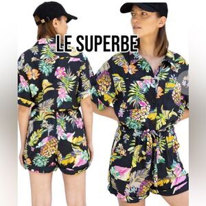 Le Superbe Tropical Print Romper